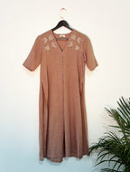 trueBrowns Pink Gauze Dobby Kurta Set - Distacart