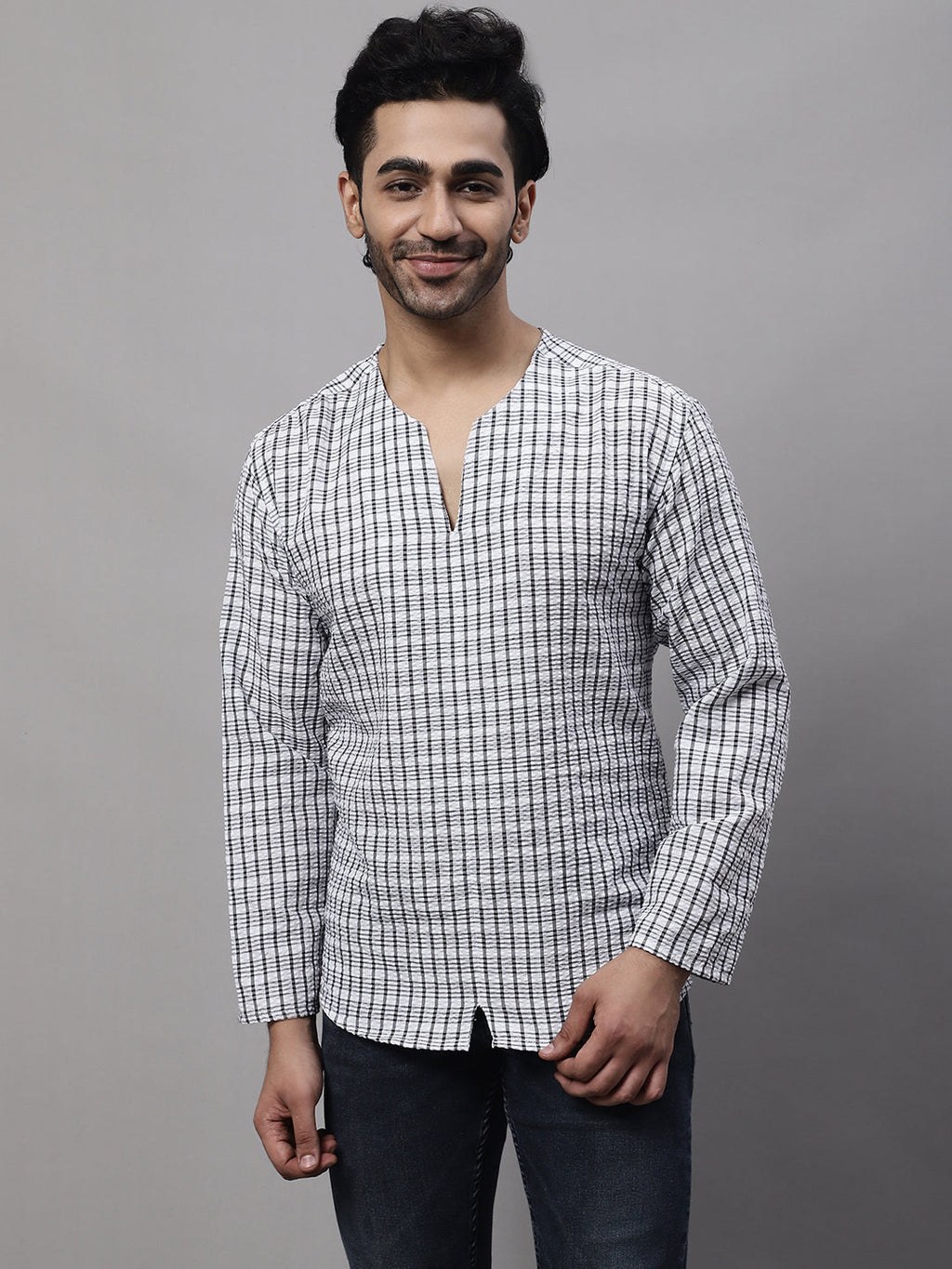 Even Apparels Multi Pure Cotton Open Neck Kurta - Distacart