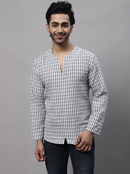 Even Apparels Multi Pure Cotton Open Neck Kurta