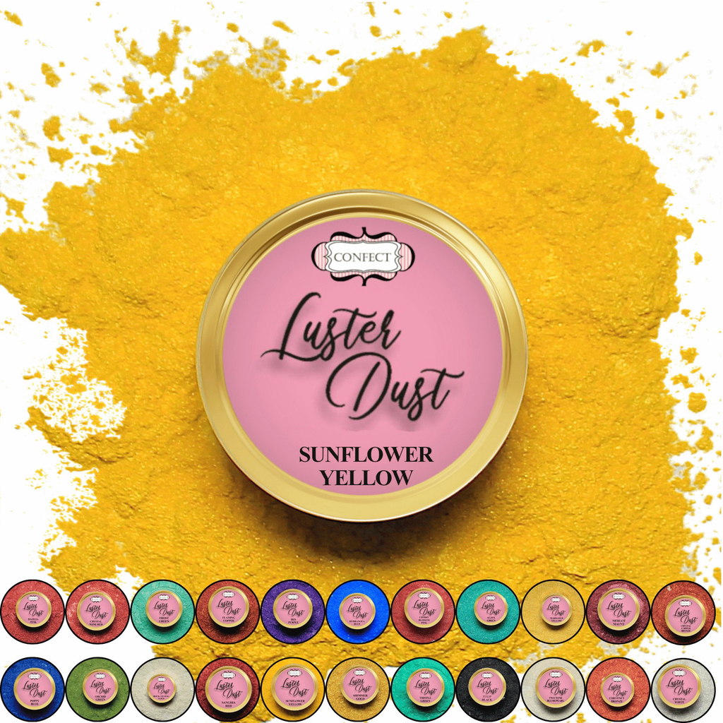 sunflower yellow edible luster dust5 gms