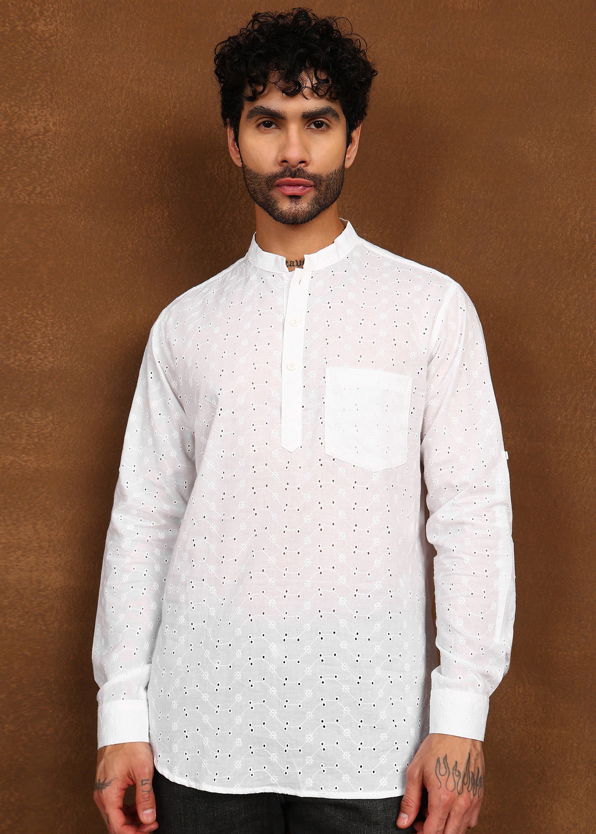 Fabmade Minimal Loom Linen Kurta