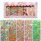 confect spring sprinkles edible mix green pink eggs yellow gold bunny pack of 5 100gms