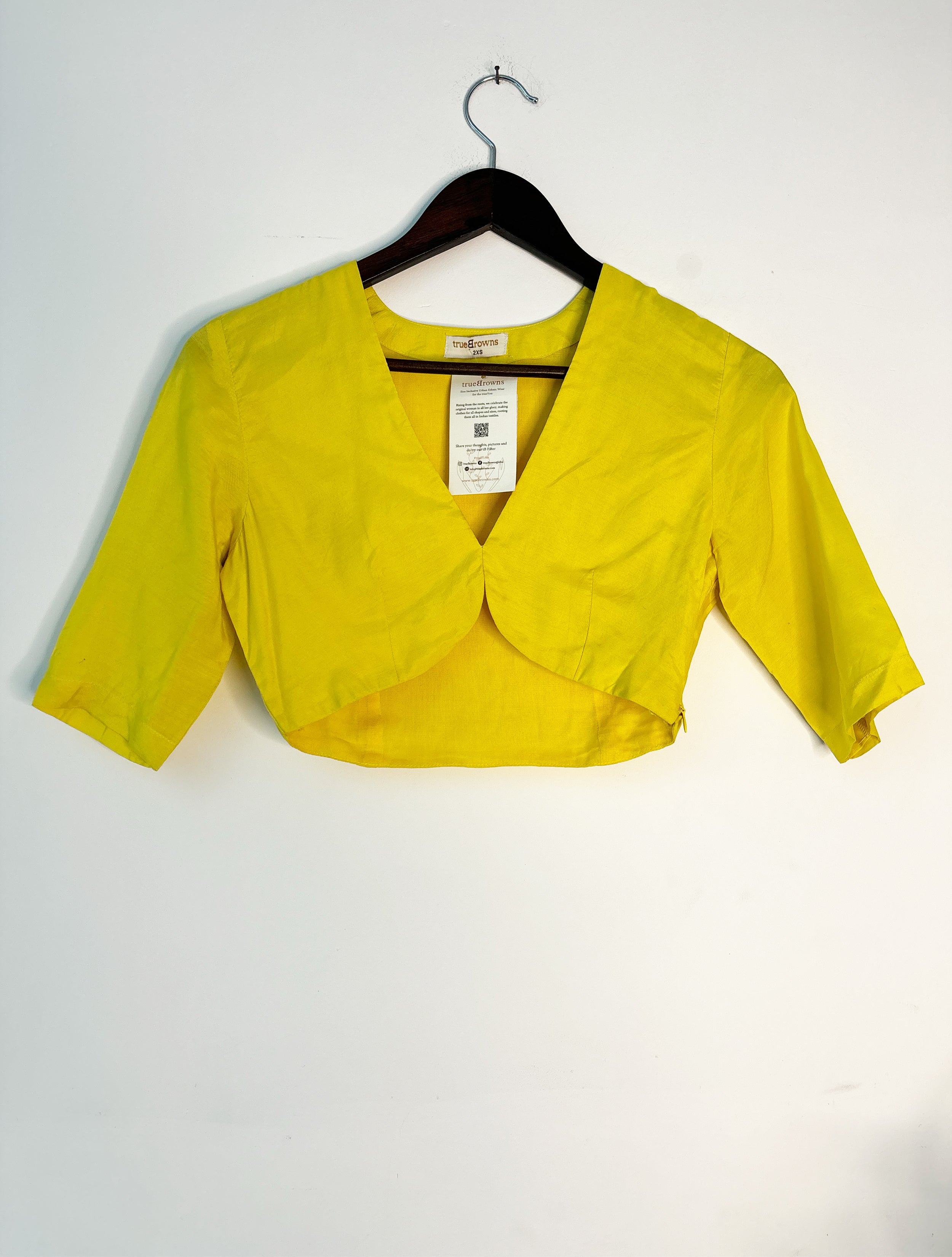trueBrowns Lime Muslin Blouse