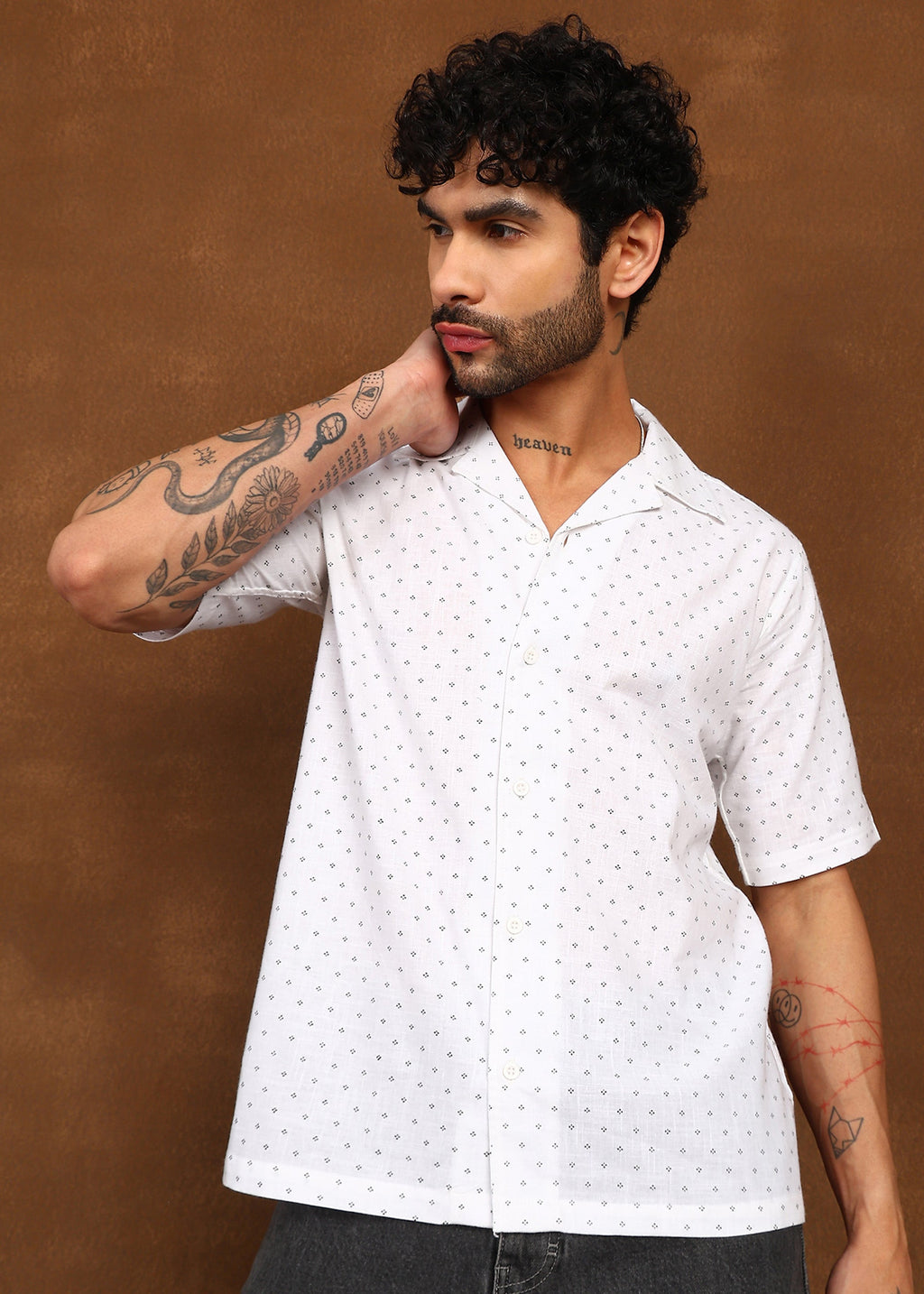 Fabmade Micro Print Short Sleeve Shirt