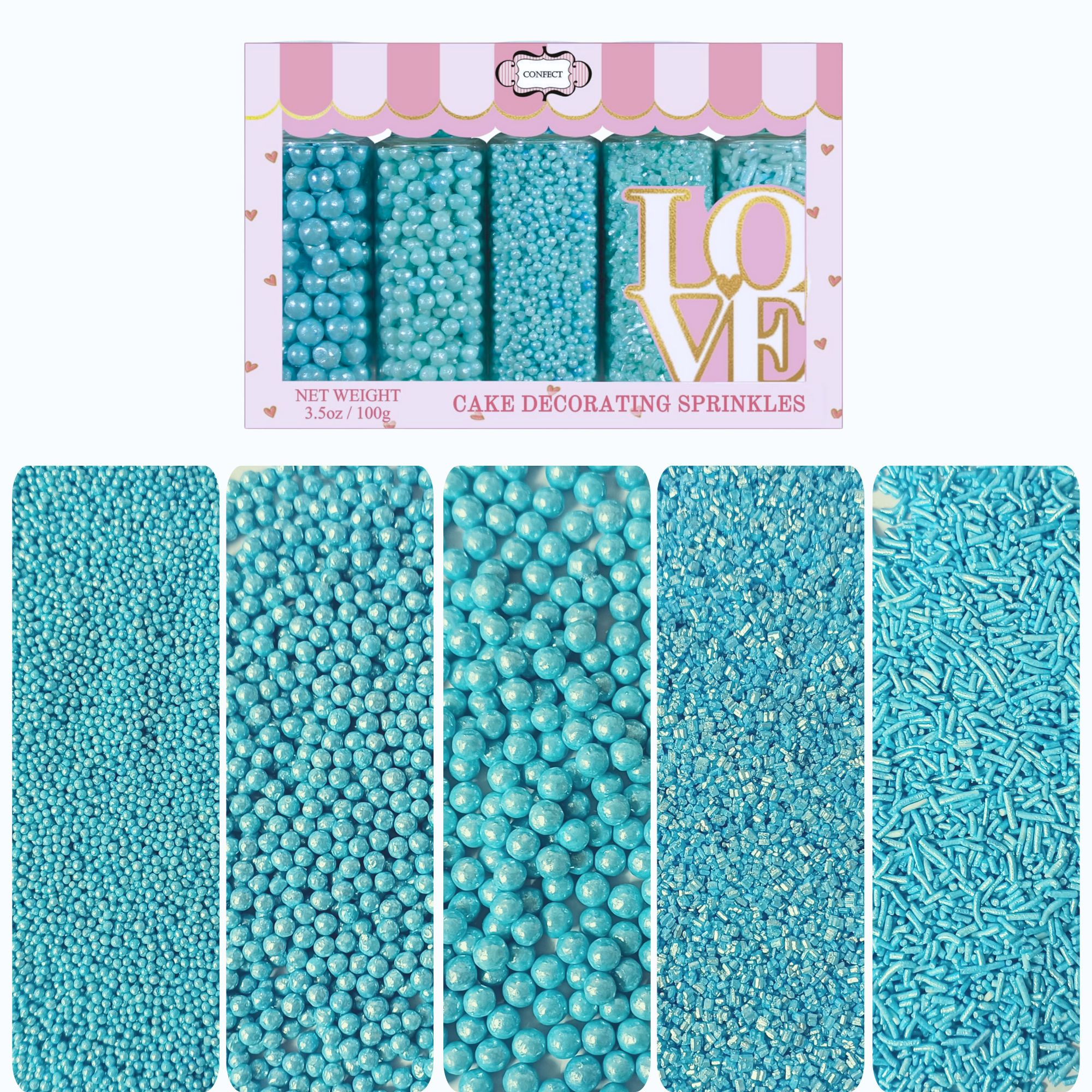 confect sprinkles for cakes cupcakes decoration usp 6sky blue copy