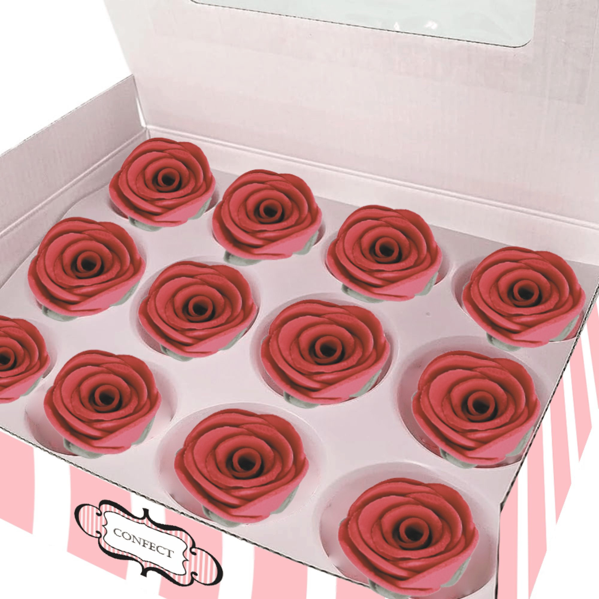 sugar roses for cake cupcake decoration magenta 120 gms