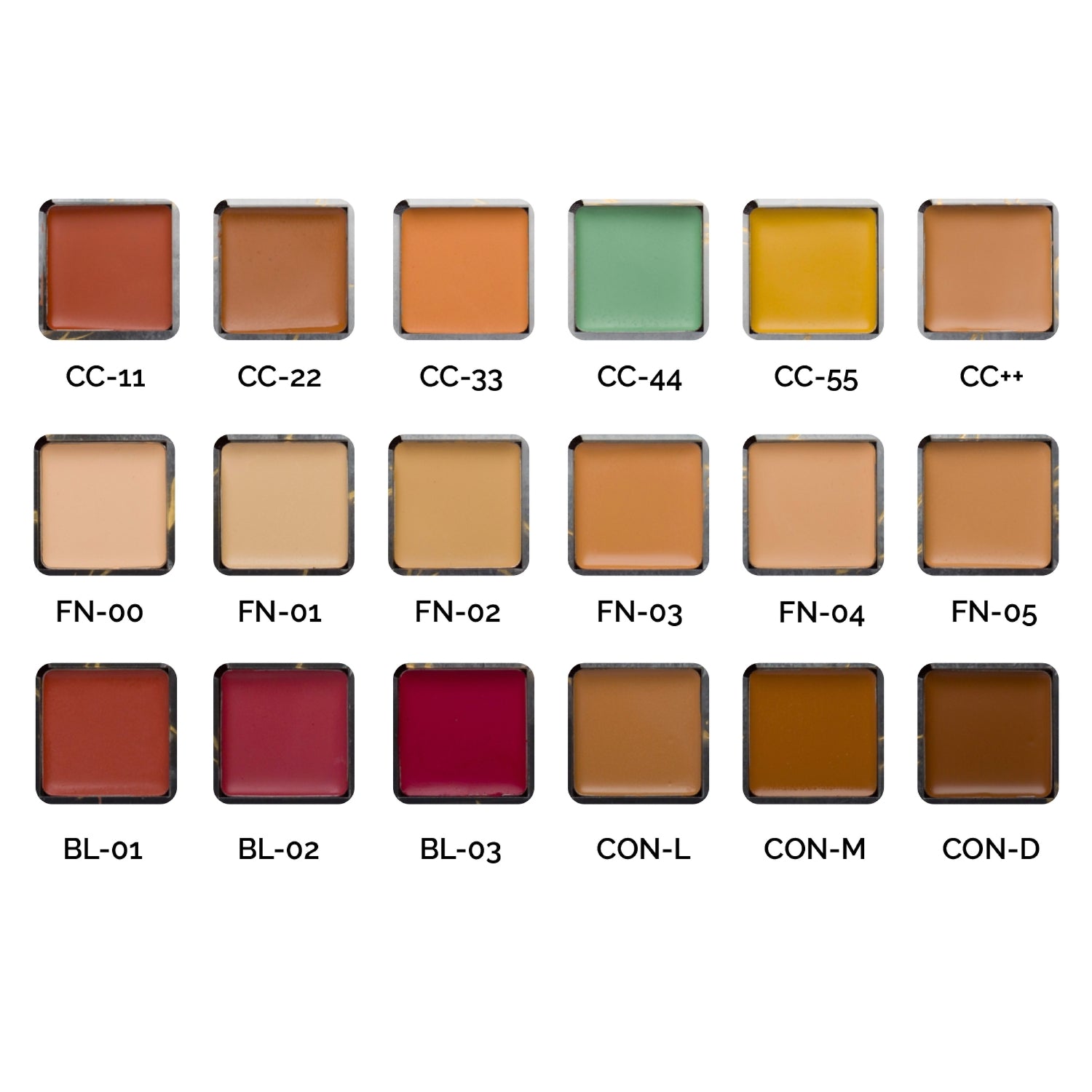 Aflairza One for All Palette Refills-Individual Refills for Foundation, Concealer, Blush & Contour