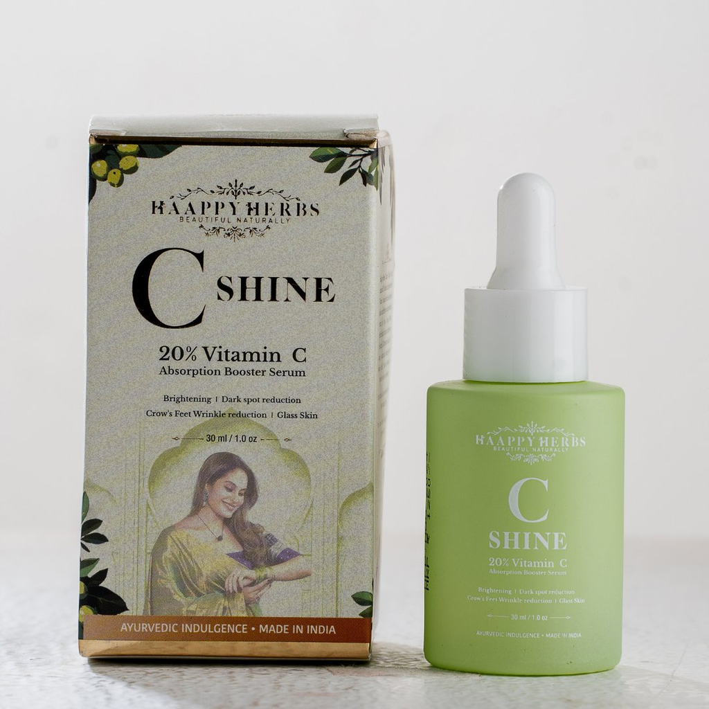 Haappyherbs C Shine 20% Vitamin C Absorption Booster Serum - Distacart
