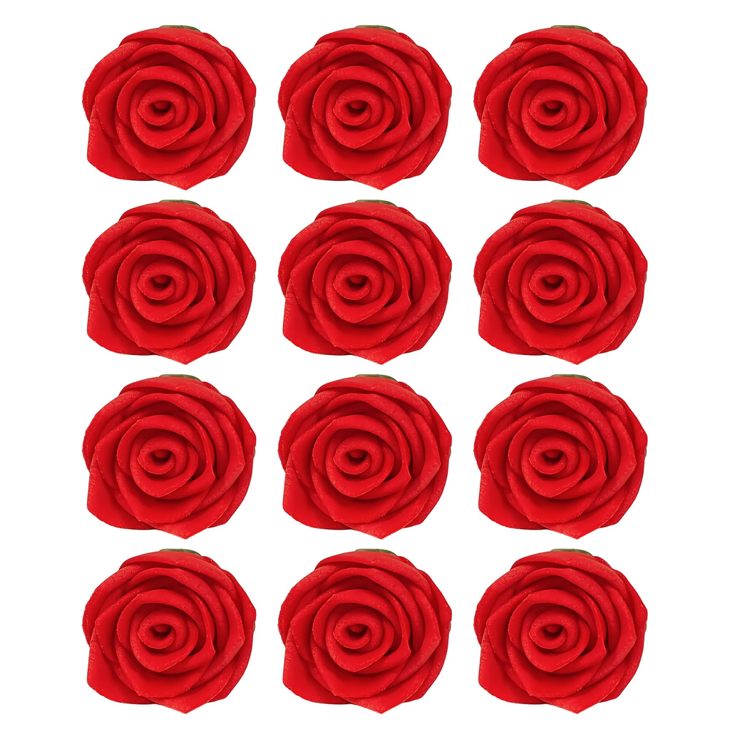 confect edible rose topper edible rose for cake decorations red edible rose pack of 12