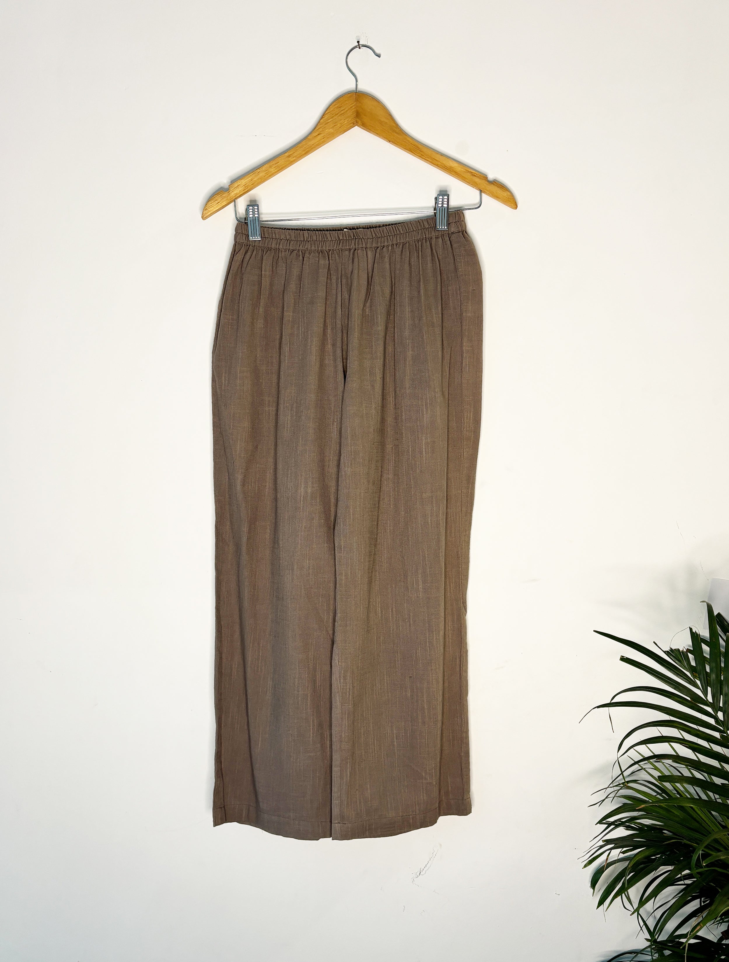 trueBrowns Beige Gauze pant
