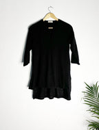 trueBrowns Black Slub Short Top