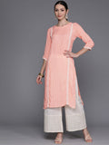 Ahalyaa Abstract Printed Pure Cotton Kurta with Lace Detail