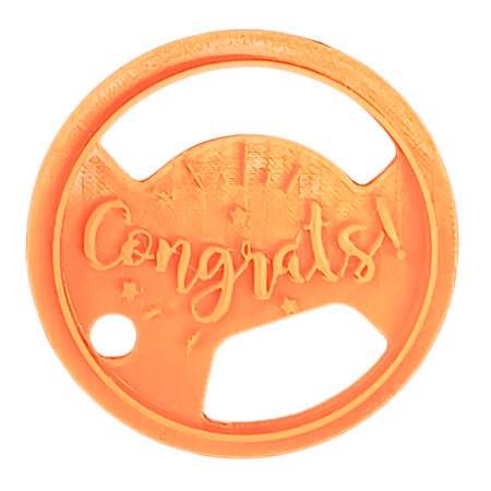 Confect Celebration Stencils Toppers Cutters (Congrats)