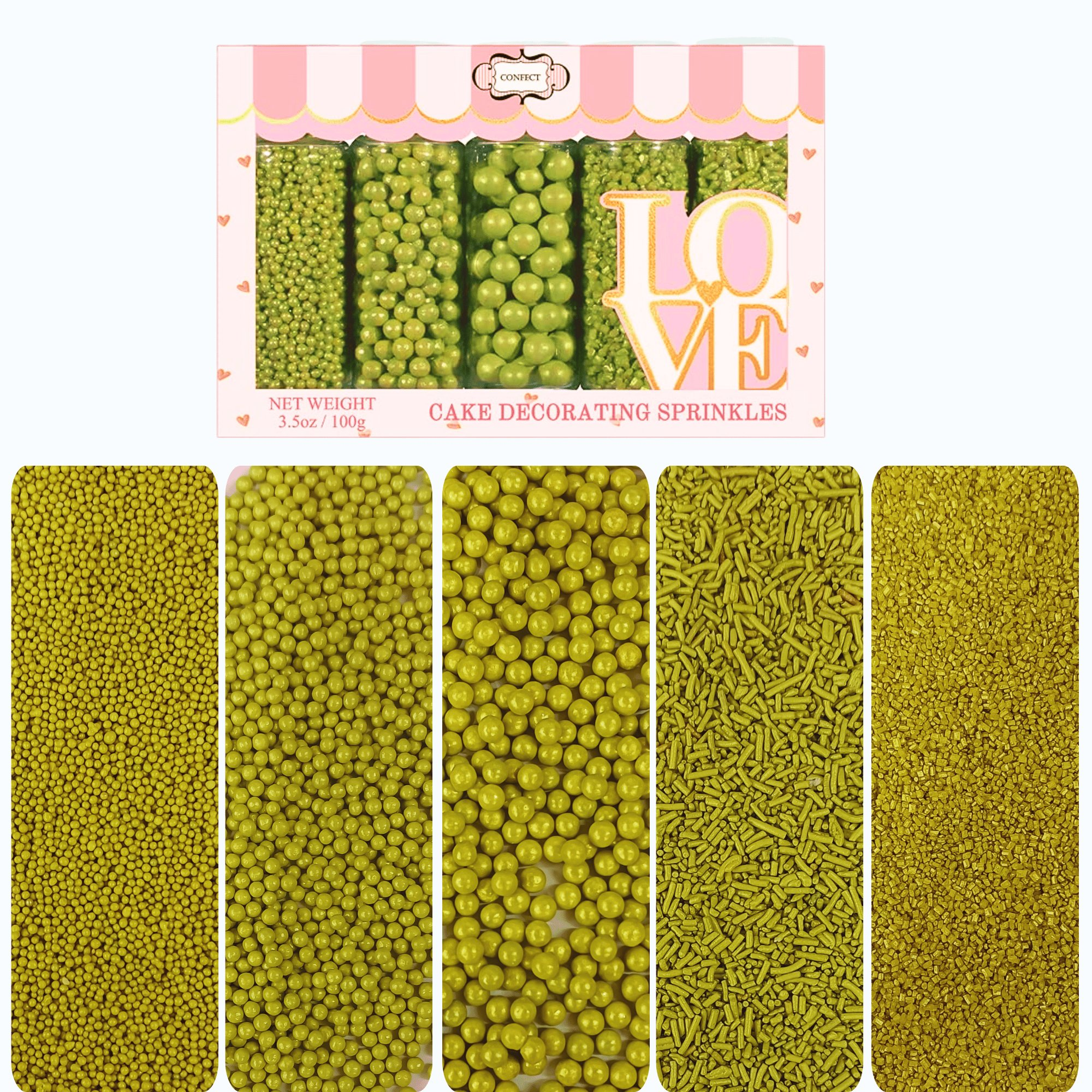 confect sprinkles for cakes cupcakes decoration usp 8holy green copy