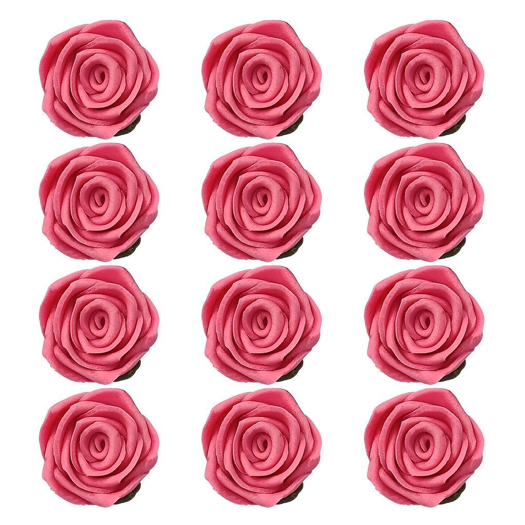 confect sugar roses topper sugar roses for cake decorations edible flamingo rose pink roses pack of 12
