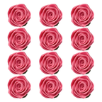 confect sugar roses topper sugar roses for cake decorations edible flamingo rose pink roses pack of 12