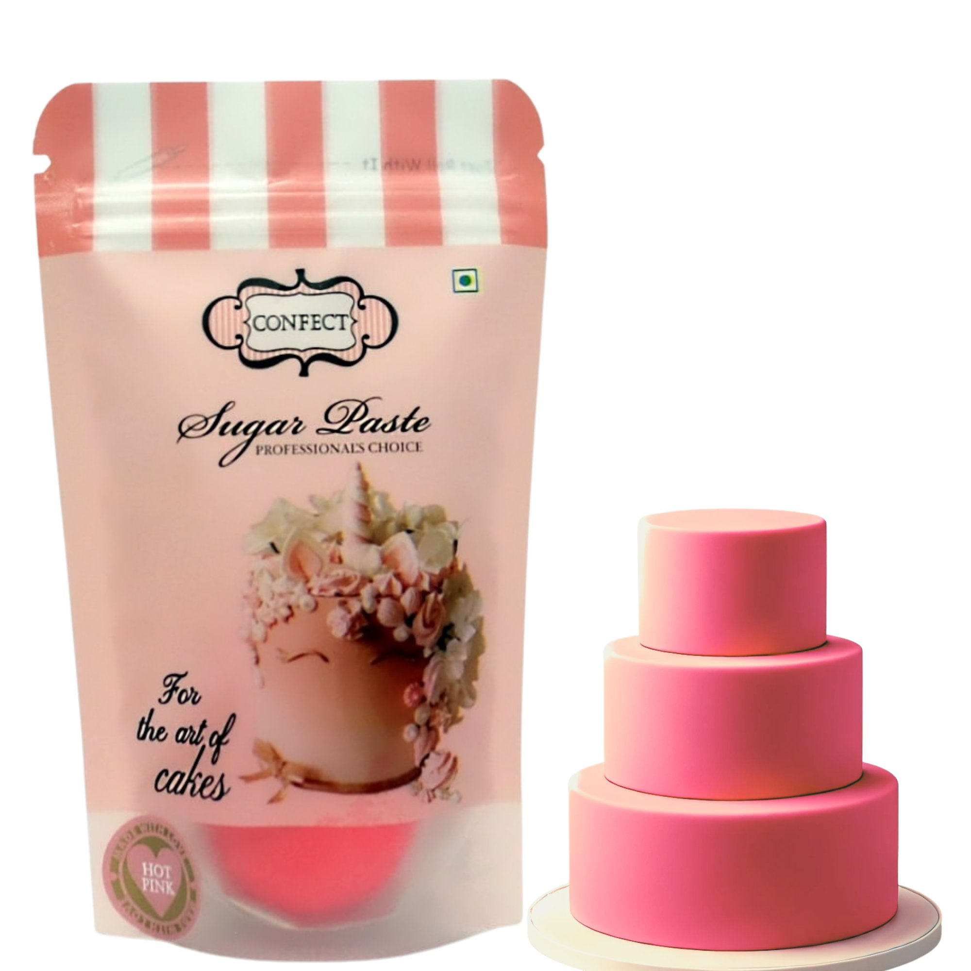 confect hot pink sugarpaste br b 250 gms b