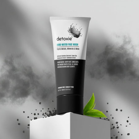 Detoxie Charcoal Hard Water Face Wash with Charcoal & Mulberry Extract