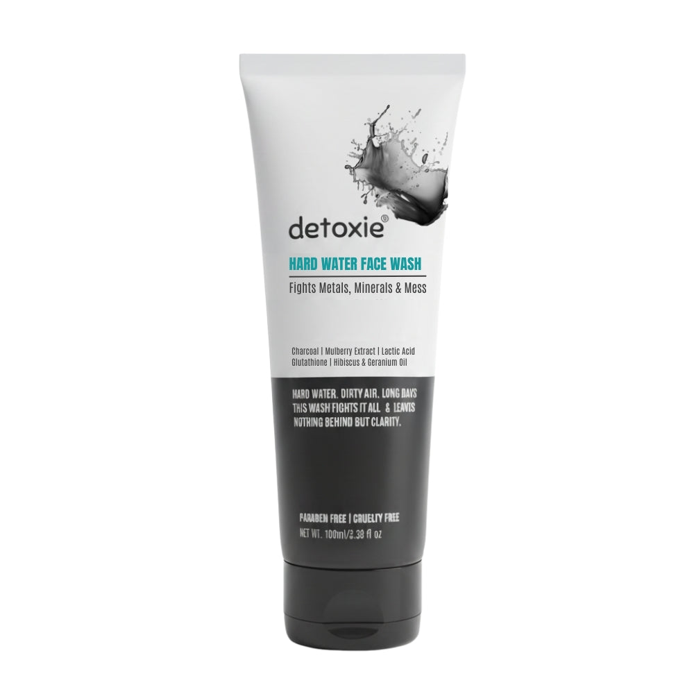 Detoxie Charcoal Hard Water Face Wash with Charcoal & Mulberry Extract - Distacart