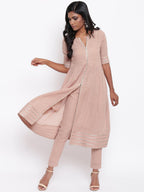 trueBrowns Pure Cotton Gota Slit Kurta Set | Relove - Distacart