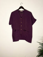 trueBrowns Purple Slub Top