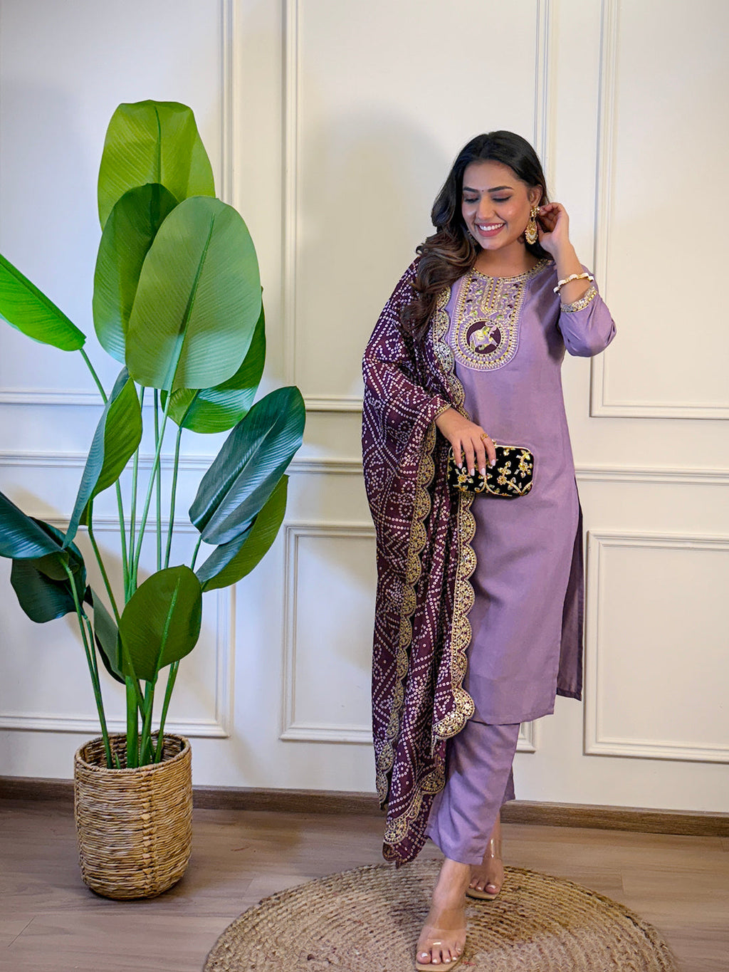 The52 Women's Gorgeous Viscose Embroidery Straight Kurta with Pant And Dupatta Set - Distacart
