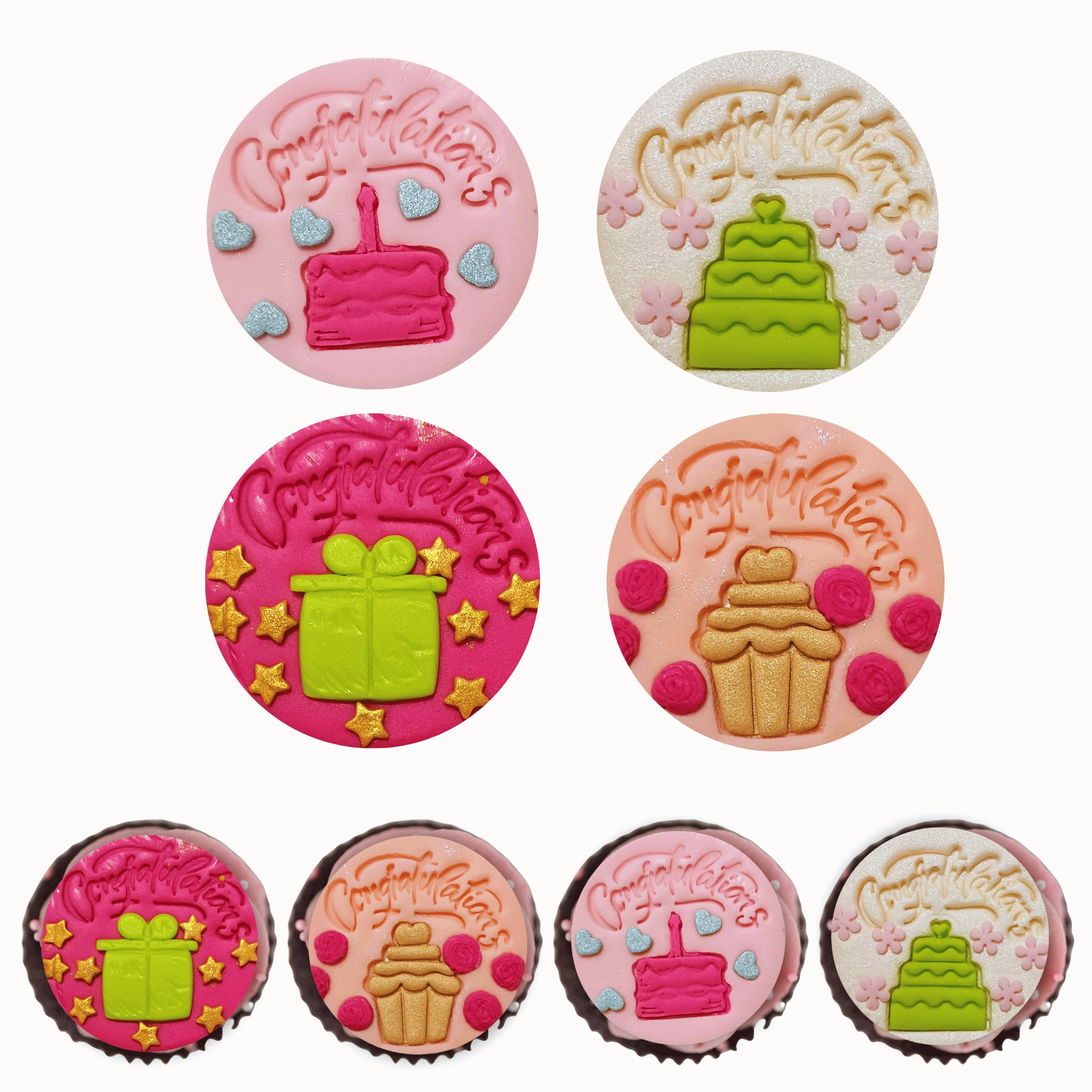 confect celebration toppers for cakes cupcakes celebration toppers for cupcake cake decoration 100gms ct 08
