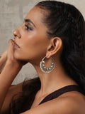trueBrowns Silver Tone Pearl Hoop Earrings - Distacart