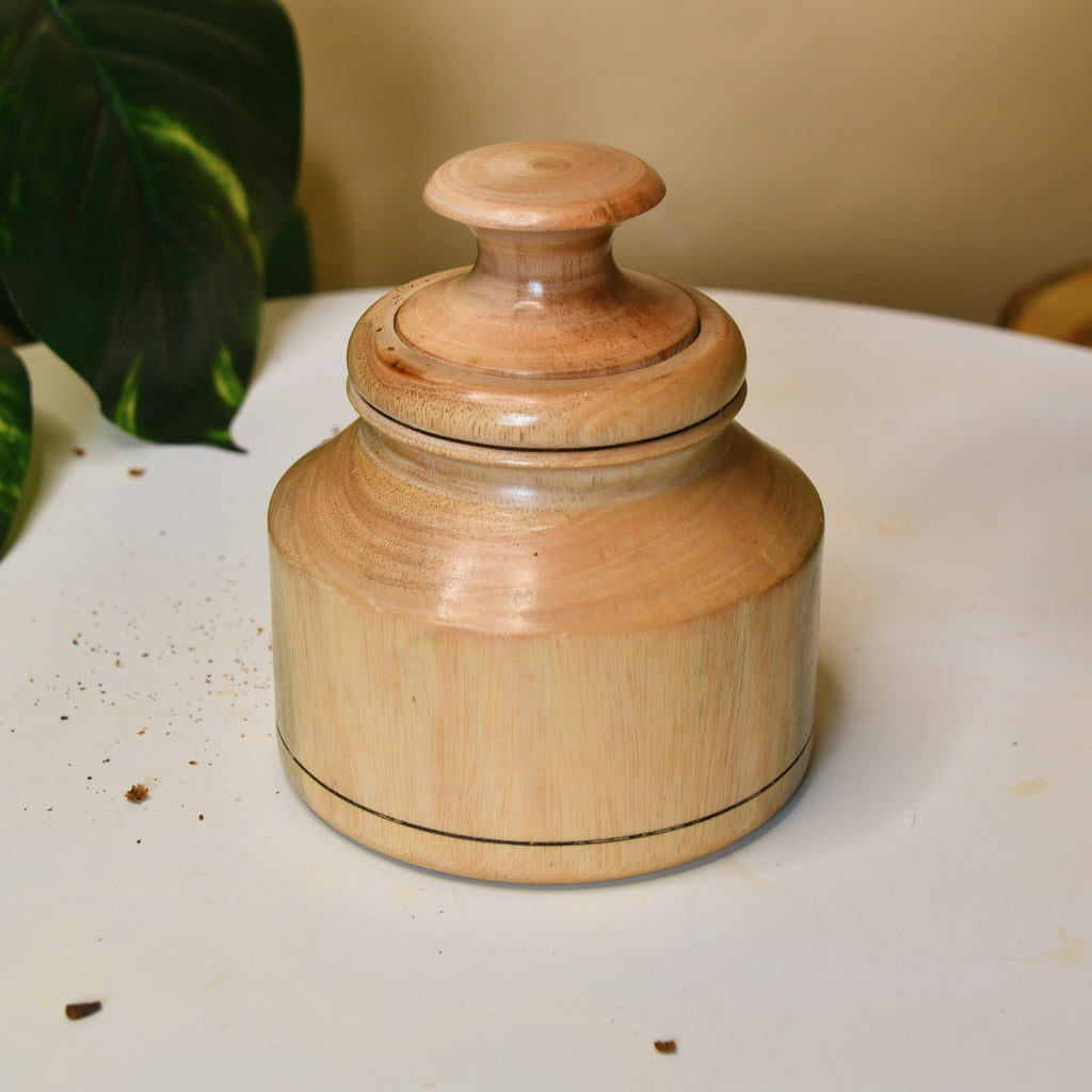Sowpeace Premium Wooden Storage Jar for Elegant Organization - Distacart