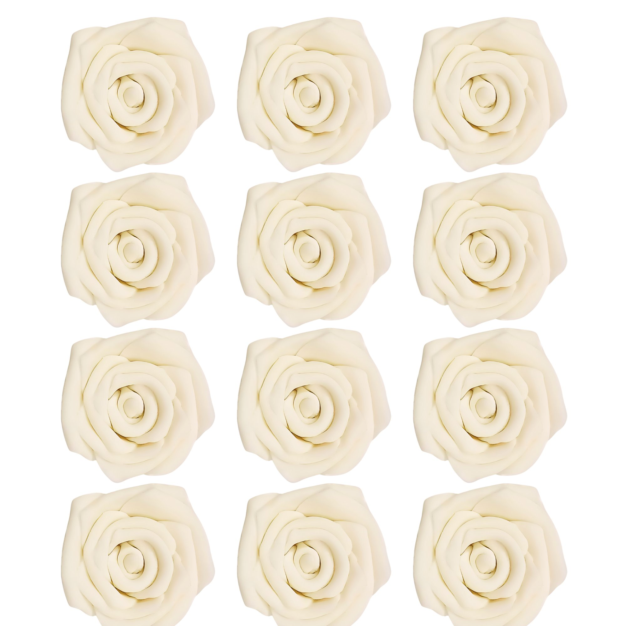 confect sugar roses topper sugar roses for cake decorations edible classic pearl ivory roses pack of 12