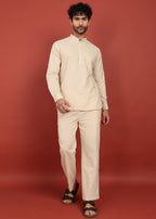Fabmade Ivory Ease Short Kurta Co-Ord Set