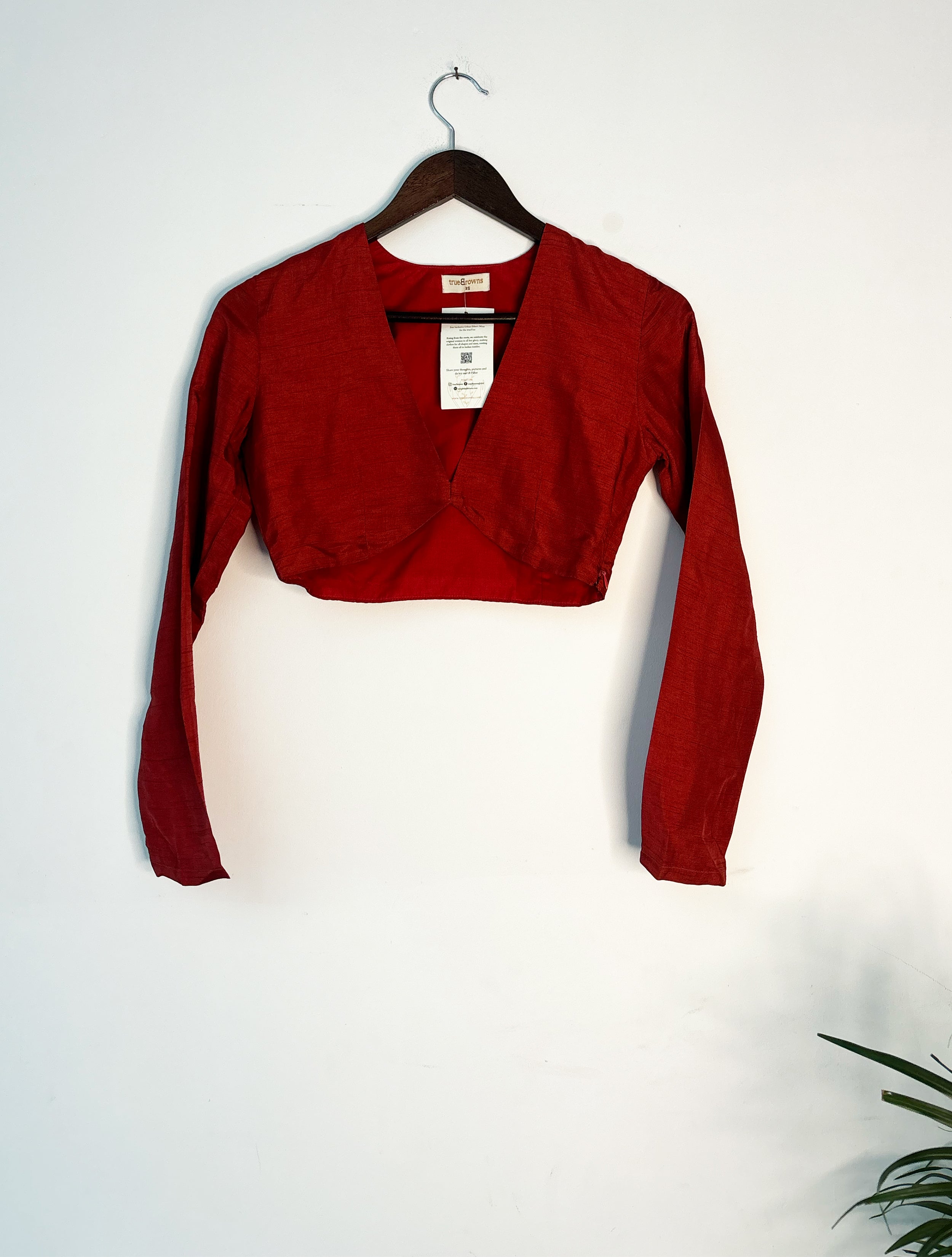 trueBrowns Rust Silk Blouse