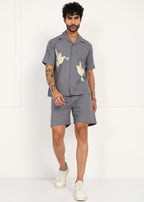 Fabmade Slate Dove Linen Co-Ord Set