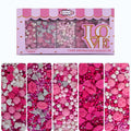 confect pink mini roses lips i silver hearts vermicelli and white pearls sprinkles for baking cake decorative mix pack of 5