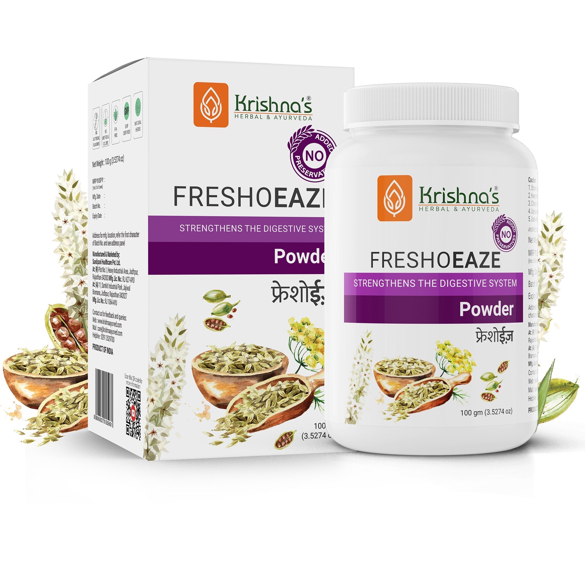 Krishna's Freshoeaze Powder