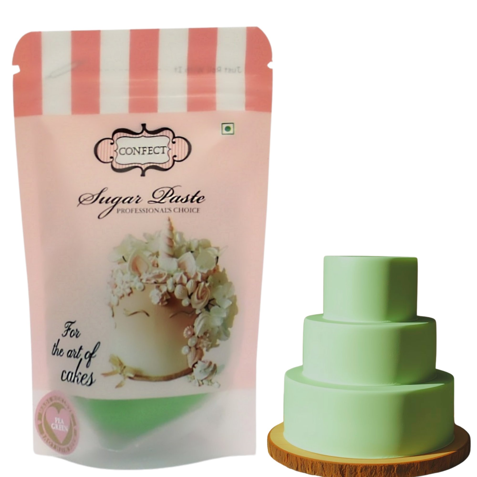 confect pea green sugarpaste br b 250 gms b