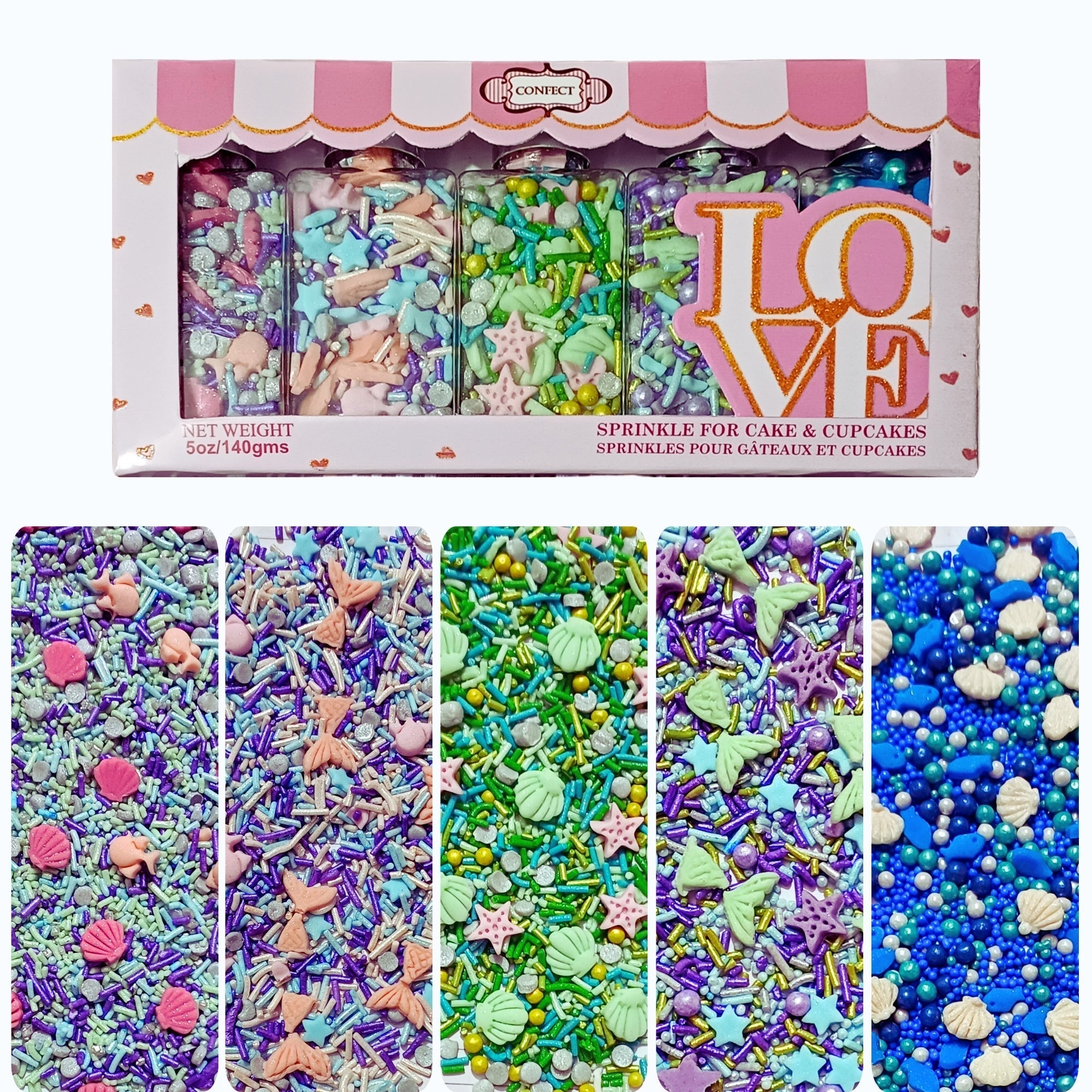 under the sea sprinkles for decorations 10 100 gm