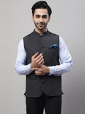 Even Apparels Men's Grey Pure Wool Nehru Jacket