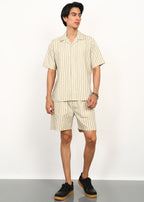 Fabmade Ivory Stripe Ease Co-Ord Set