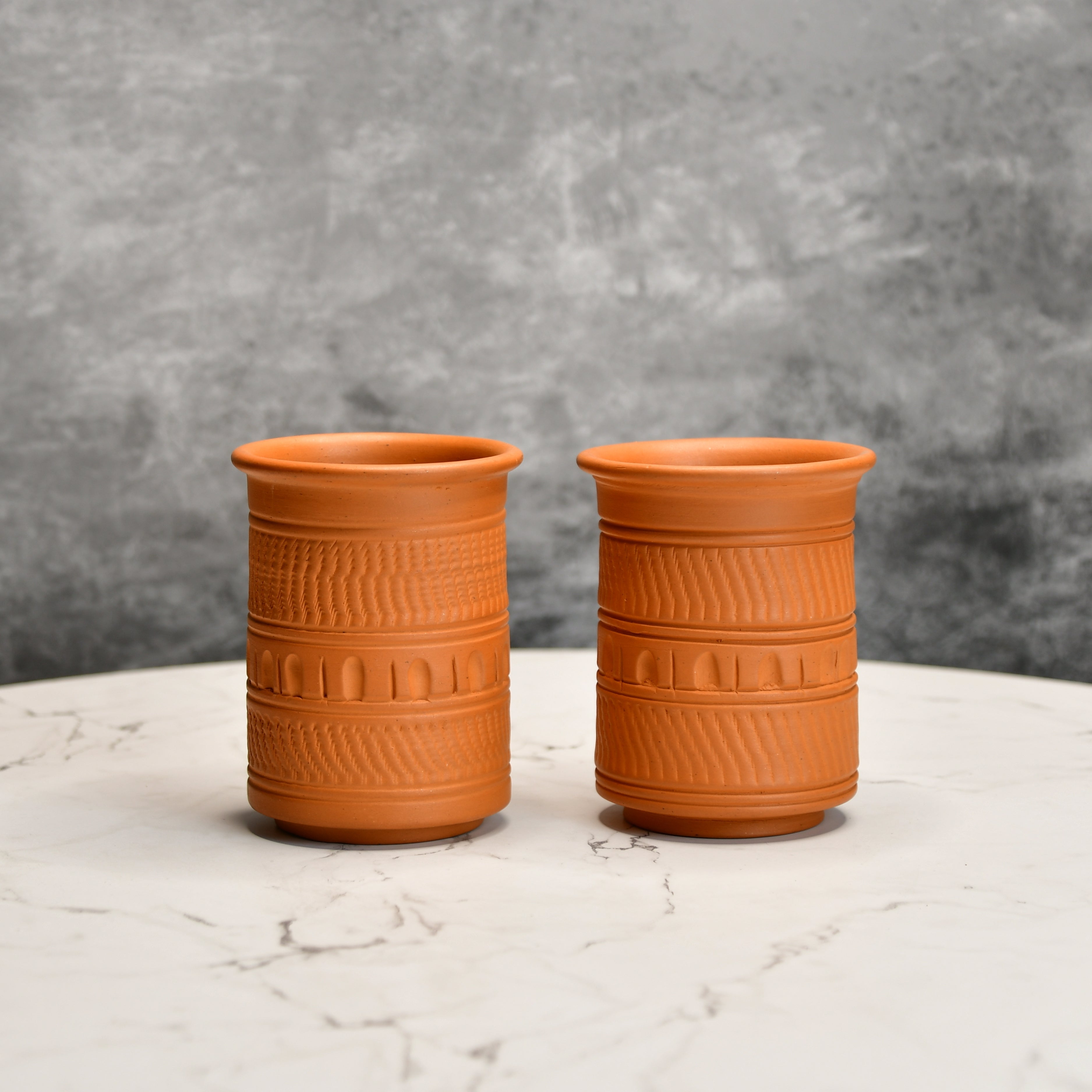 Sowpeace Premium Set of 2 Unglazed Terracotta tumbler - Distacart