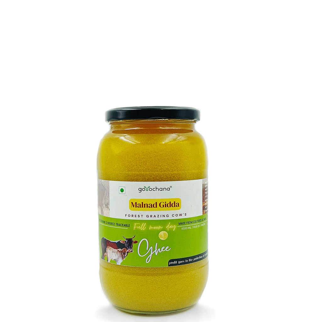 Gorochana 100% Source Traceable Desi Malnad Gidda A2 Full Moon Day Bilona Cow Ghee - Distacart
