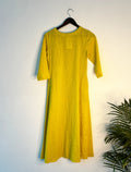 trueBrowns Lime Slub Kurta - Distacart