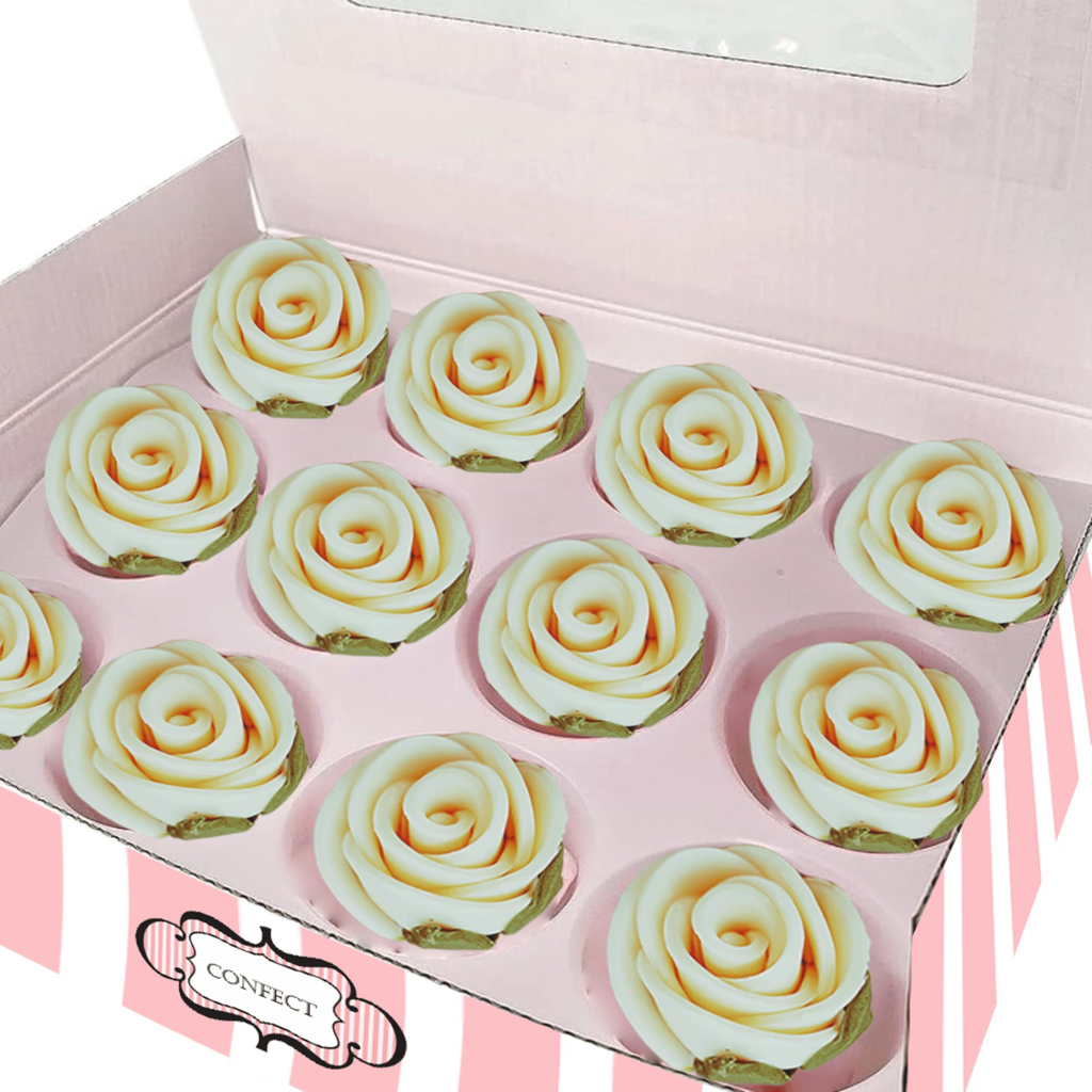 sugar roses for cake cupcake decoration ivory 120 gms