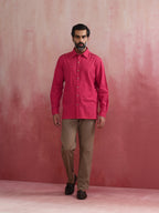 trueBrowns Men's Pink Cotton Shirt