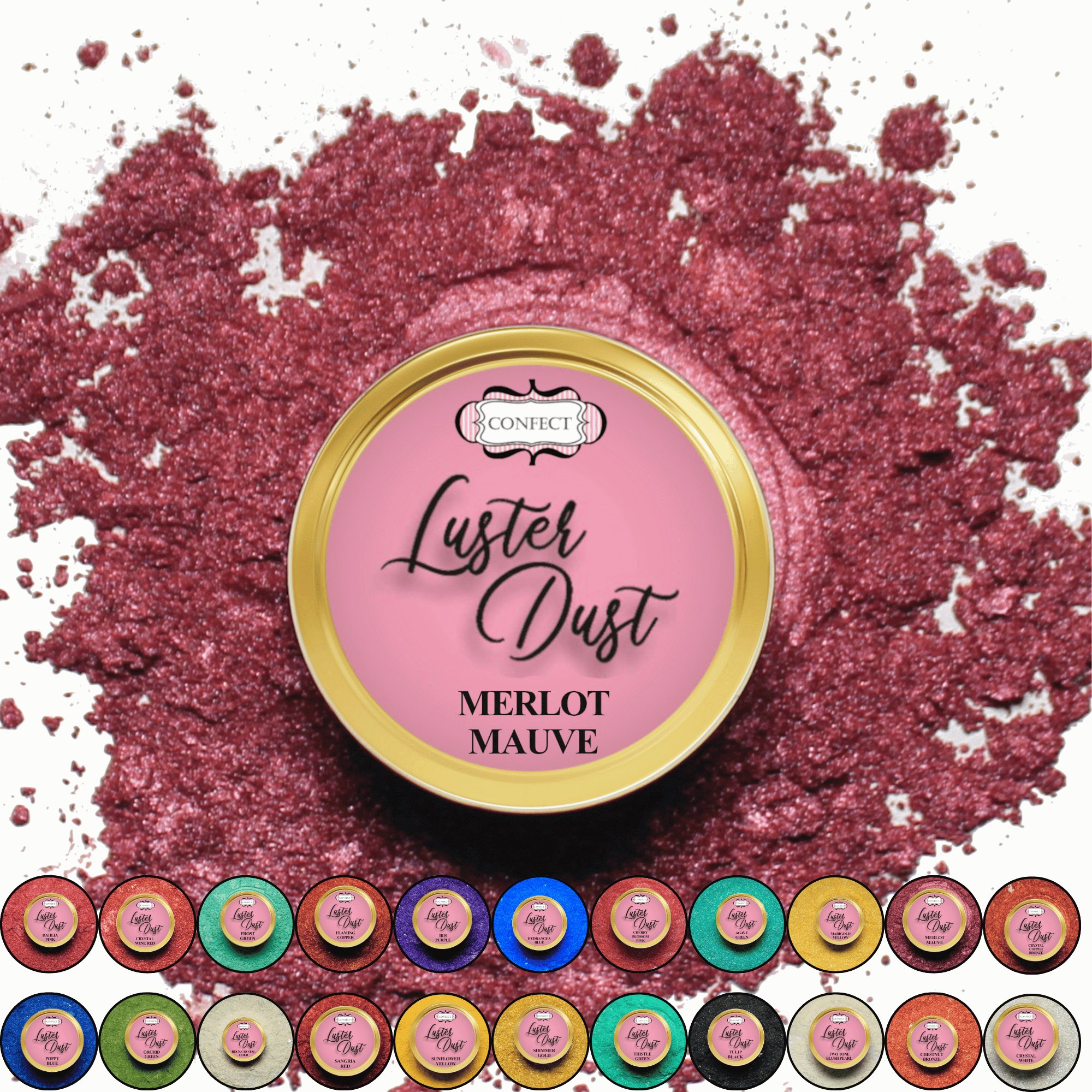 confect merlot mauve luster dust br b 5 gms b