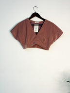 trueBrowns Light Pink Velvet Blouse