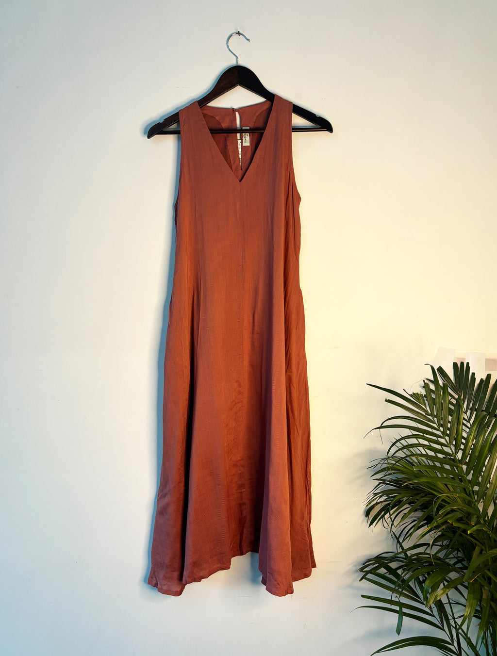 trueBrowns Orange Textured Dress - Distacart