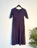 trueBrowns Purple Square Dobby Dress - Distacart