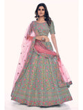 Myra Green Gota Silk Embroidered Designer Lehenga Choli