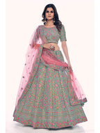 Myra Green Gota Silk Embroidered Designer Lehenga Choli